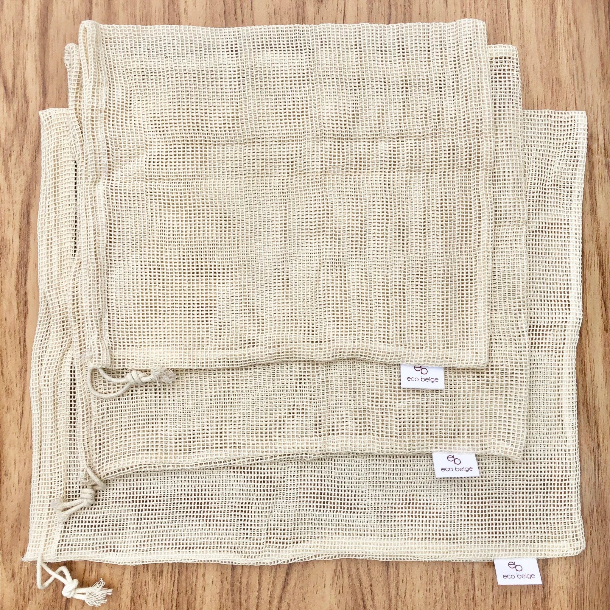 Cotton Produce Bags (Set of 3) - Natura Soylights