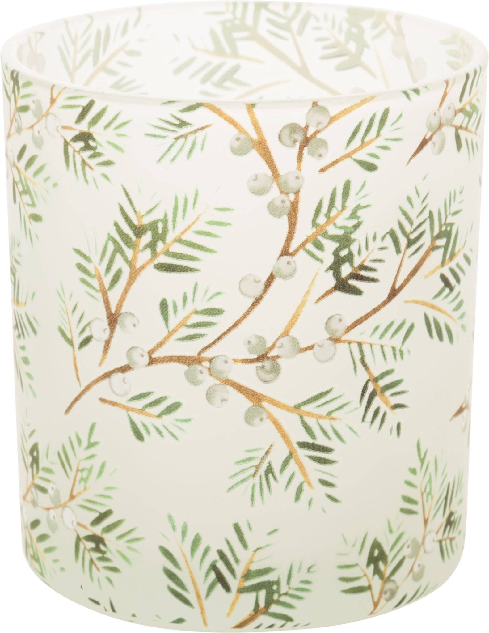 Frosted Branch Glass Tealight Holder - Natura Soylights