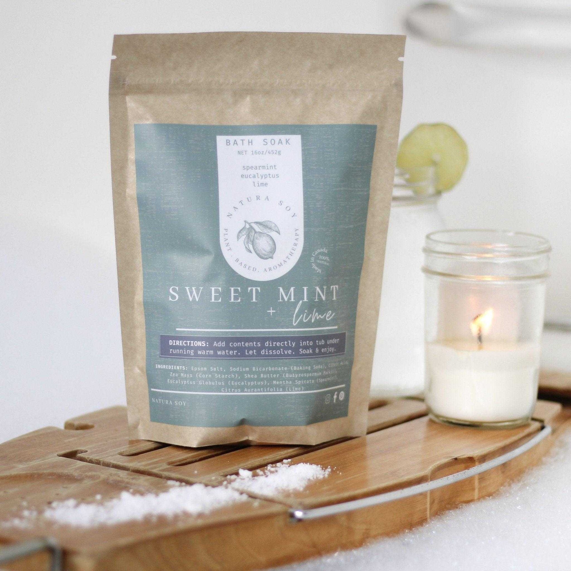 Bath Soak- Sweet Mint + Lime - Natura Soylights