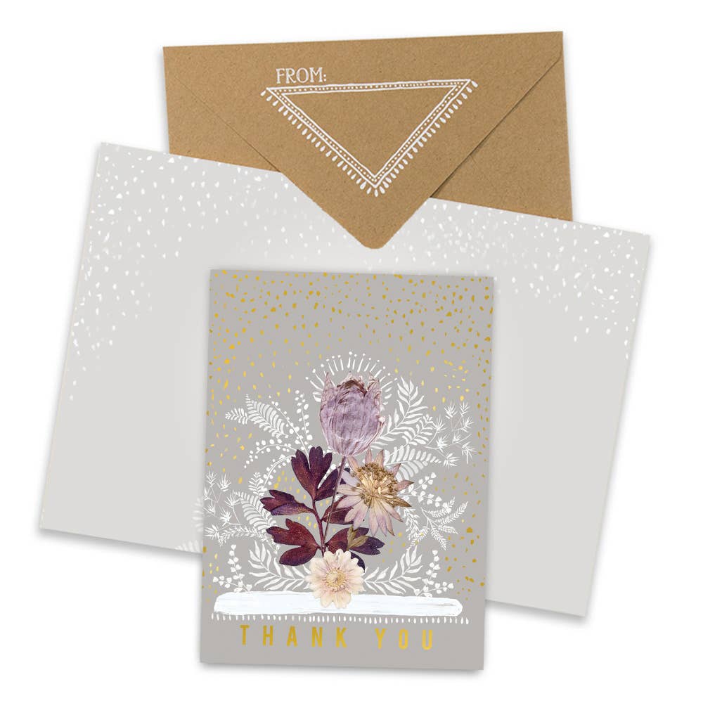 Greeting Card - Thank You Flowers - Natura Soylights