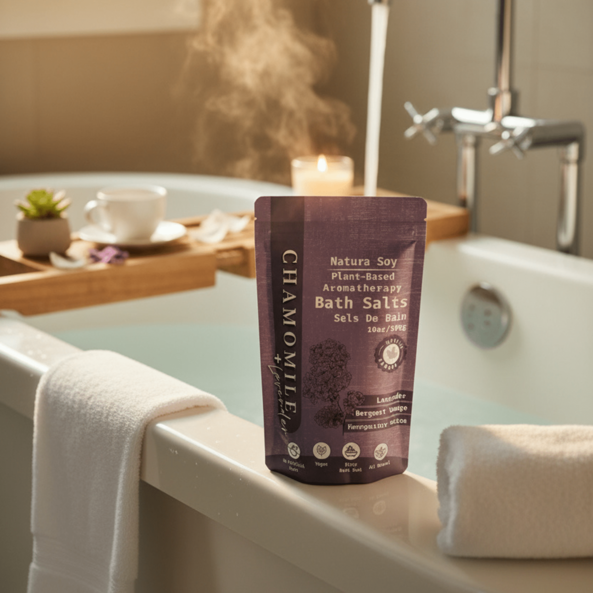 Bath Soak - Chamomile Lavender - Natura Soylights
