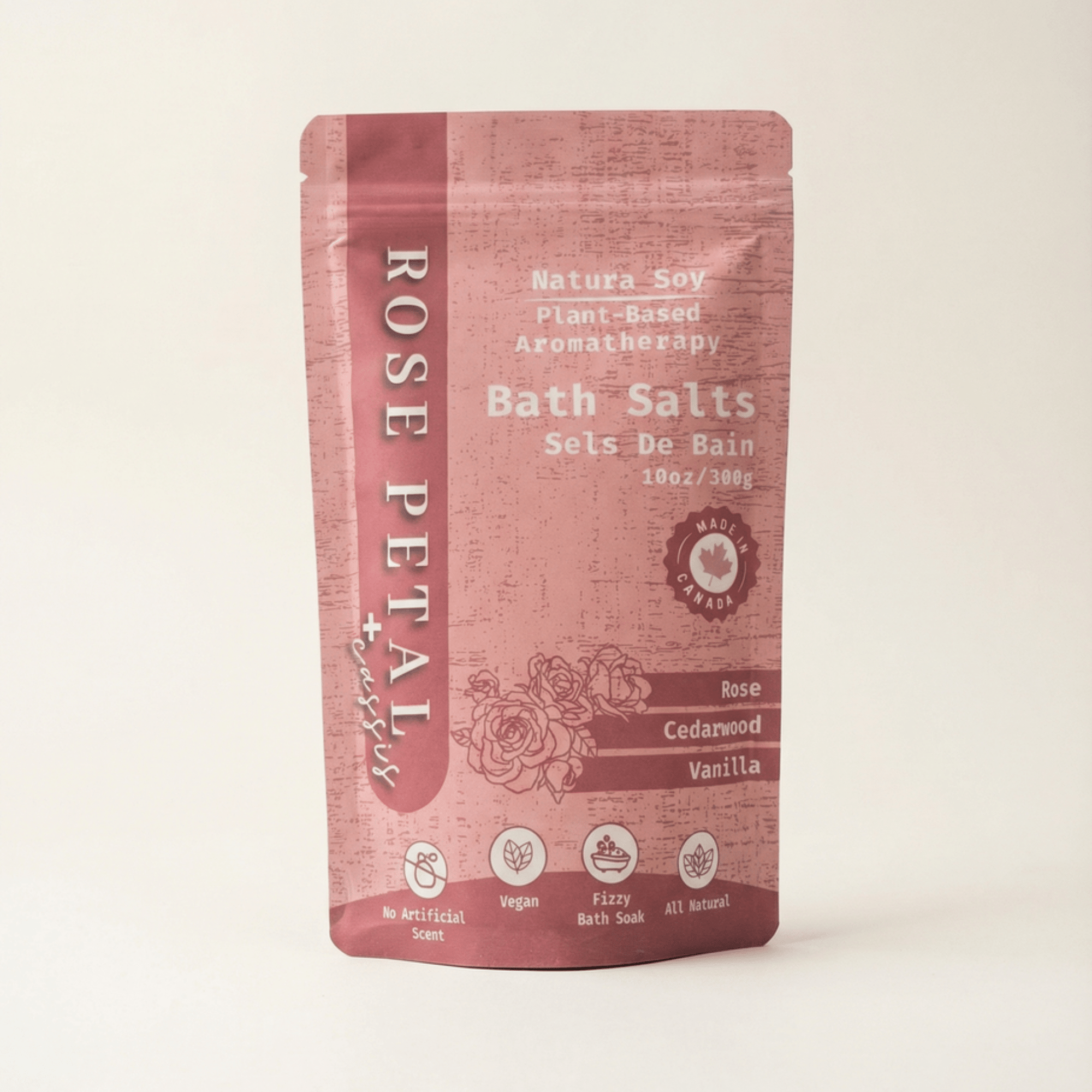Bath Soak - Rose Petal Cassis - Natura Soylights