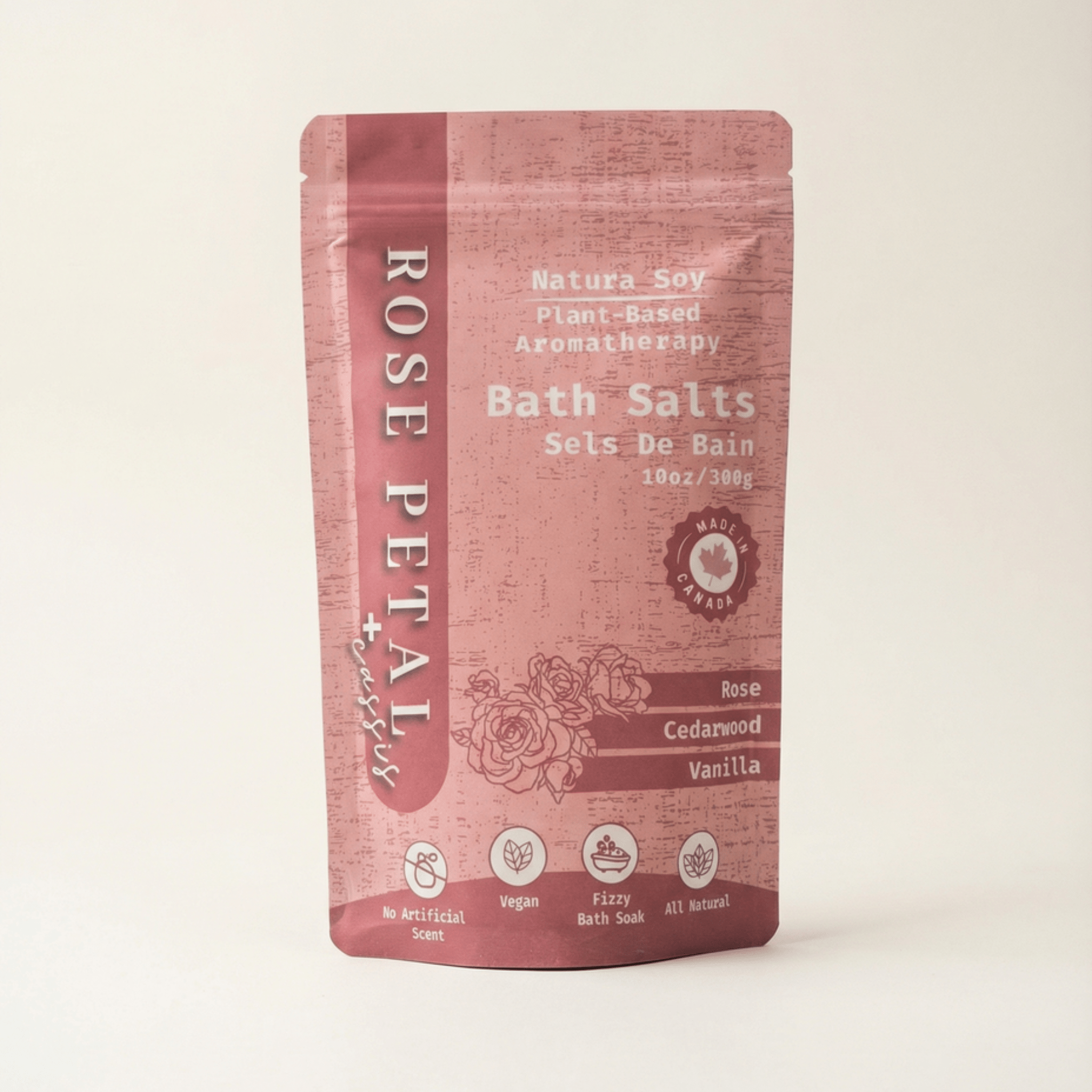 Bath Soak - Rose Petal Cassis - Natura Soylights