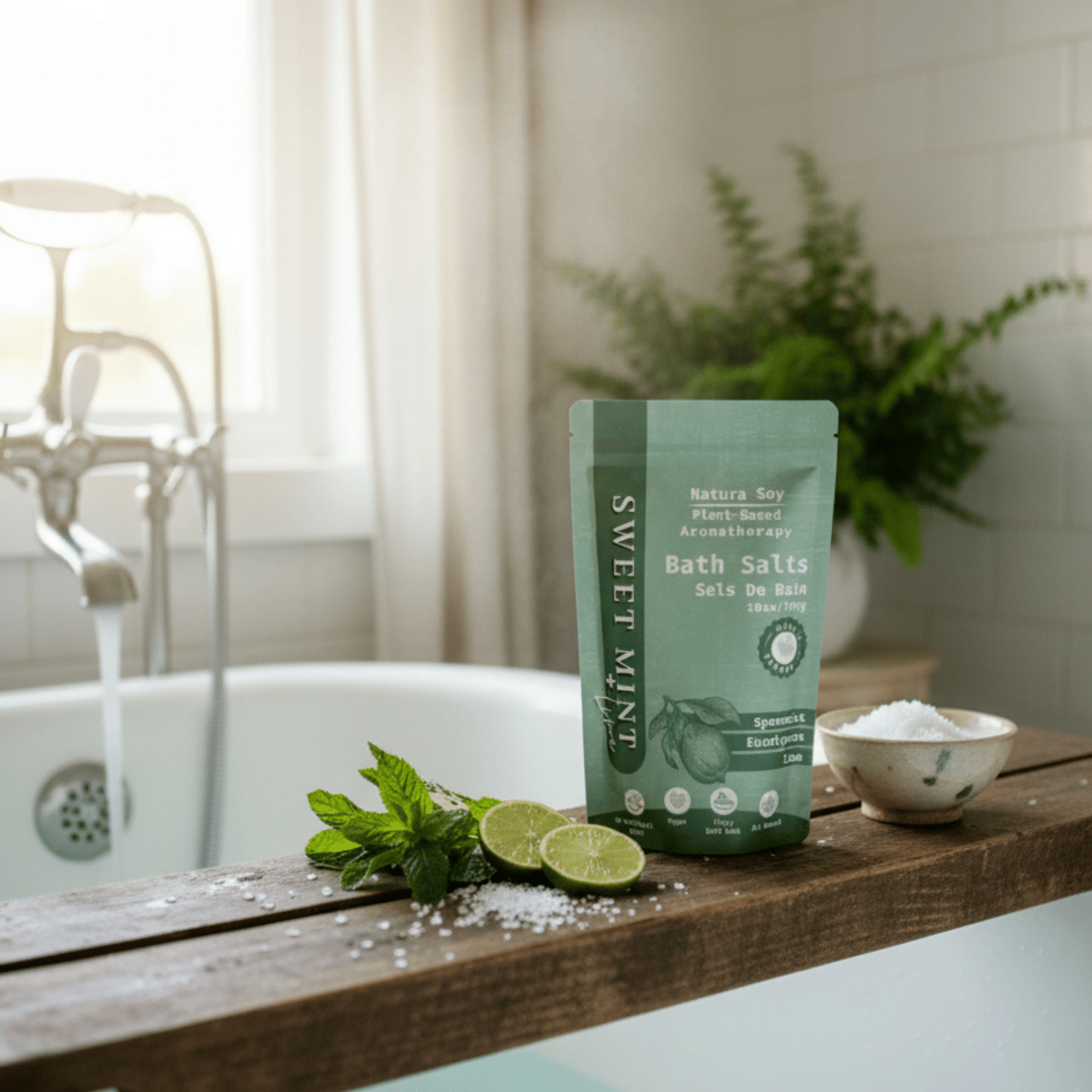 Bath Soak - Sweet Mint + Lime - Natura Soylights
