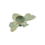 Bee Tea Light Holder - Cast Iron with Verdigris & Gold Finish - Natura Soylights