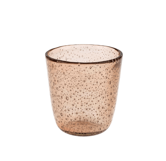 Bubble Glass Votive L Pink - Natura Soylights