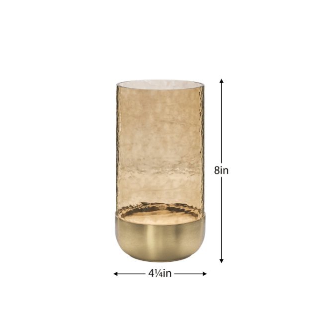 Candle Hurricane Vase - Gold waterfall - Natura Soylights