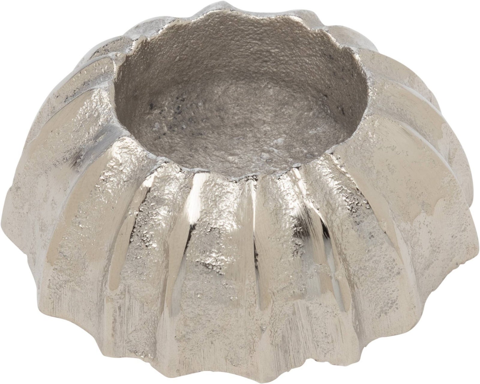 Cast Aluminum Tea Light Holder - Silver Finish - Natura Soylights