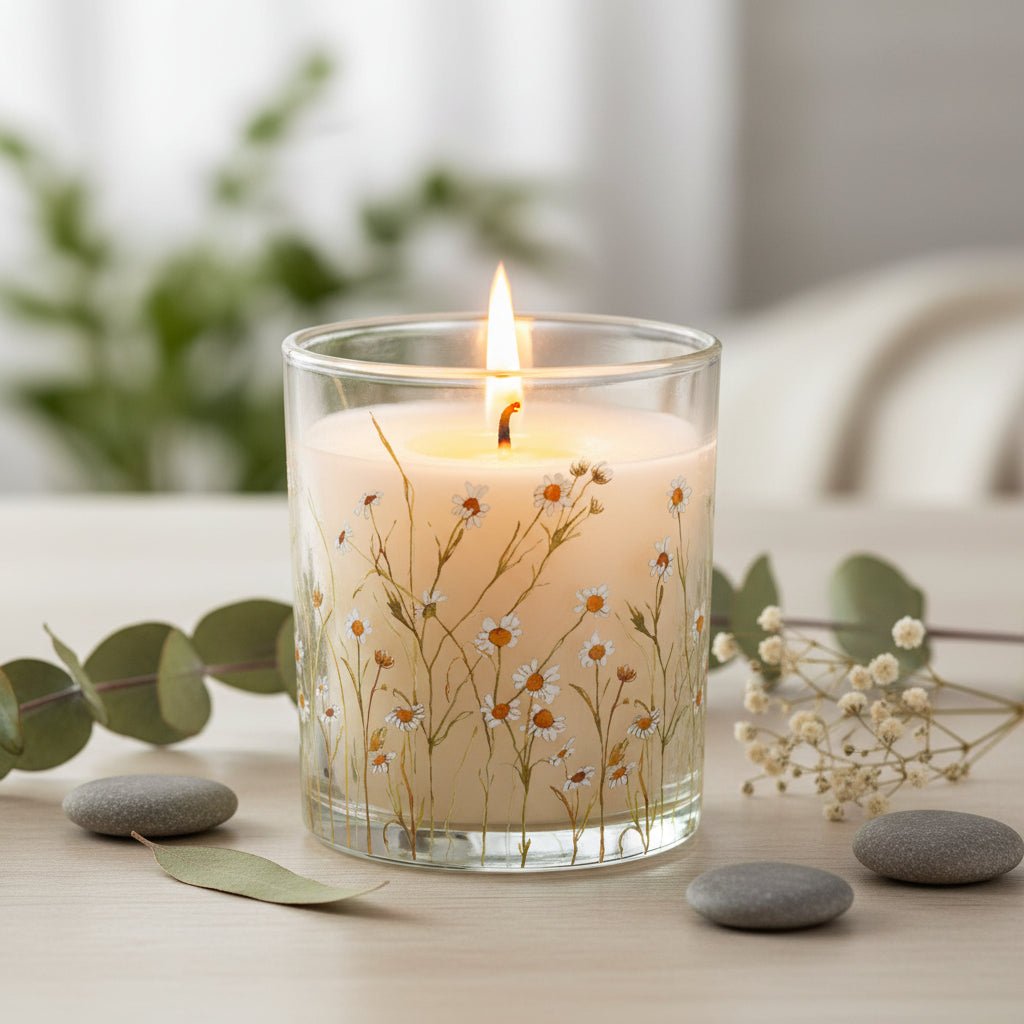 Daisy Glass Refill Candle Holder - Natura Soylights
