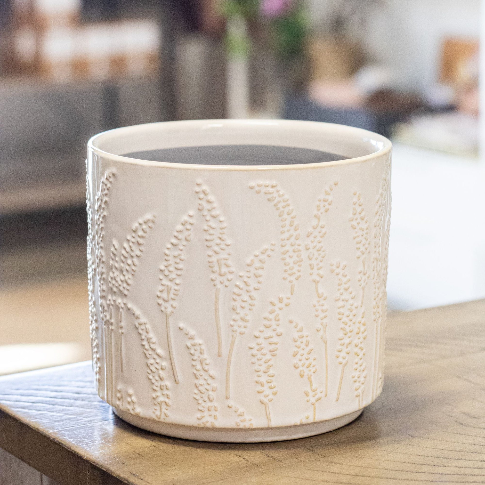 Floral Stem Ceramic Pot - Natura Soylights