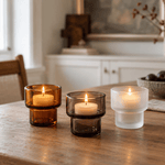 Glass Tealight holder trio - Natura Soylights
