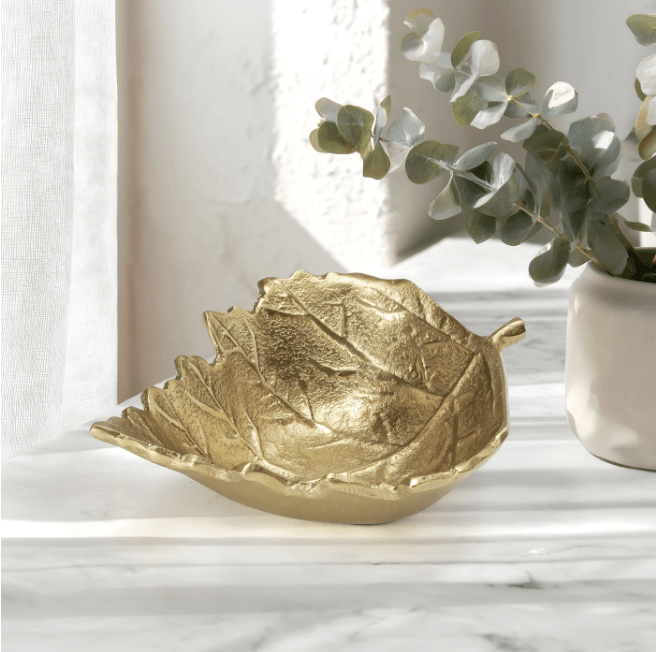 Gold Decor Dish - Maple Leaf - Natura Soylights