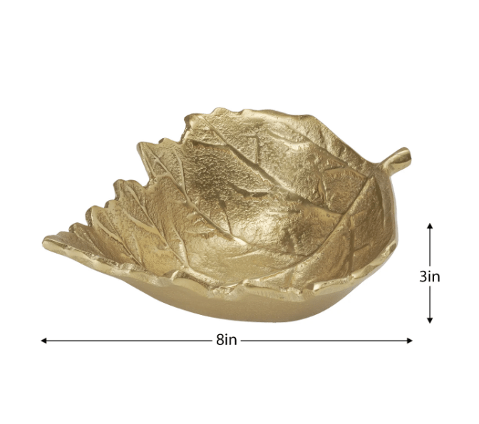 Gold Decor Dish - Maple Leaf - Natura Soylights