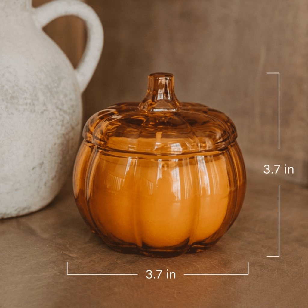 Limited Edition Glass Pumpkin Candle - Natura Soylights
