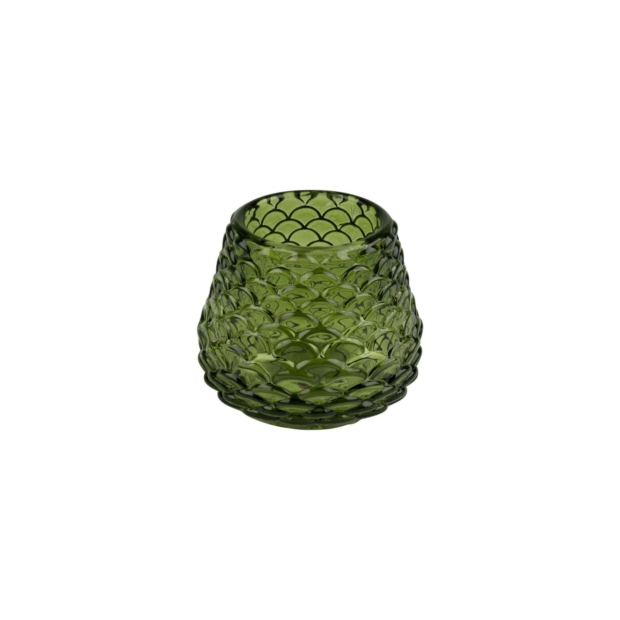 Tea light holder - Pine Cone Green - Natura Soylights