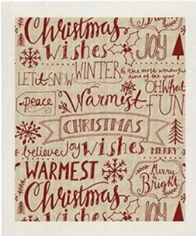 Christmas Wishes Sponge Cloth - Natura Soylights