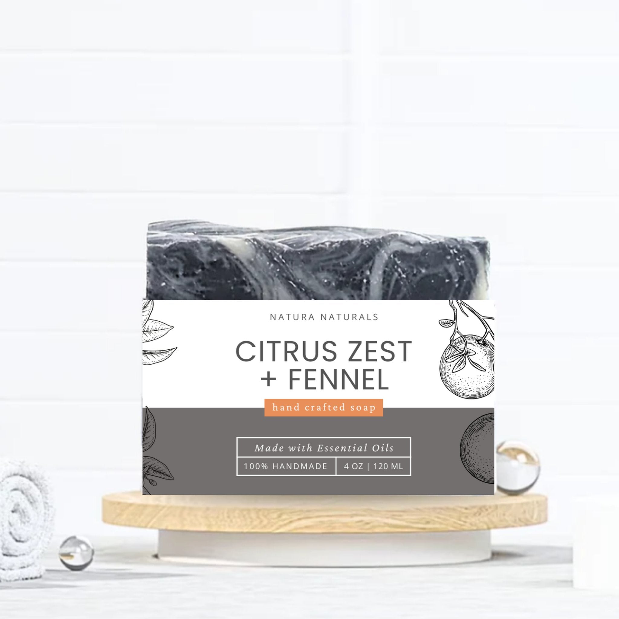 Citrus Zest + Fennel Soap - Natura Soylights