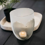Frosted Heart Holder - Large - Natura Soylights