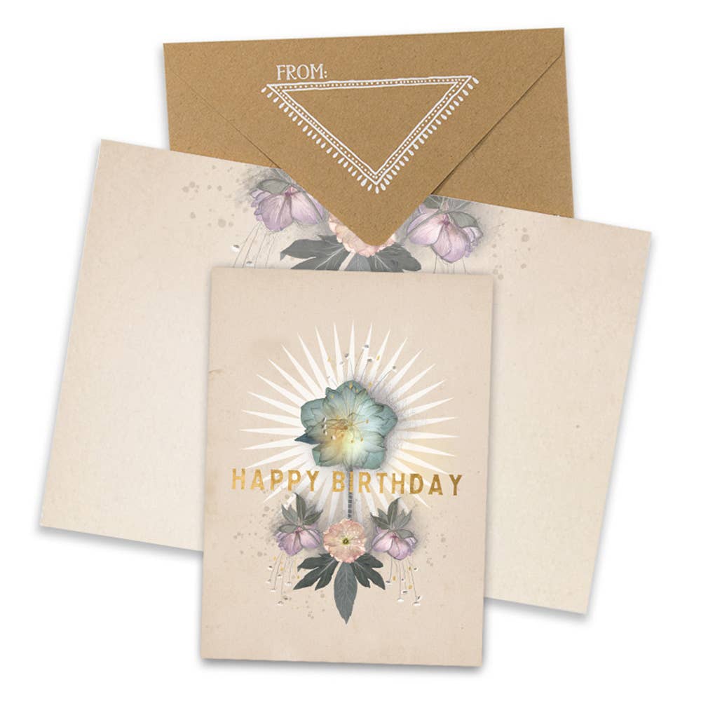 Greeting Card - Glow Happy Birthday - Natura Soylights