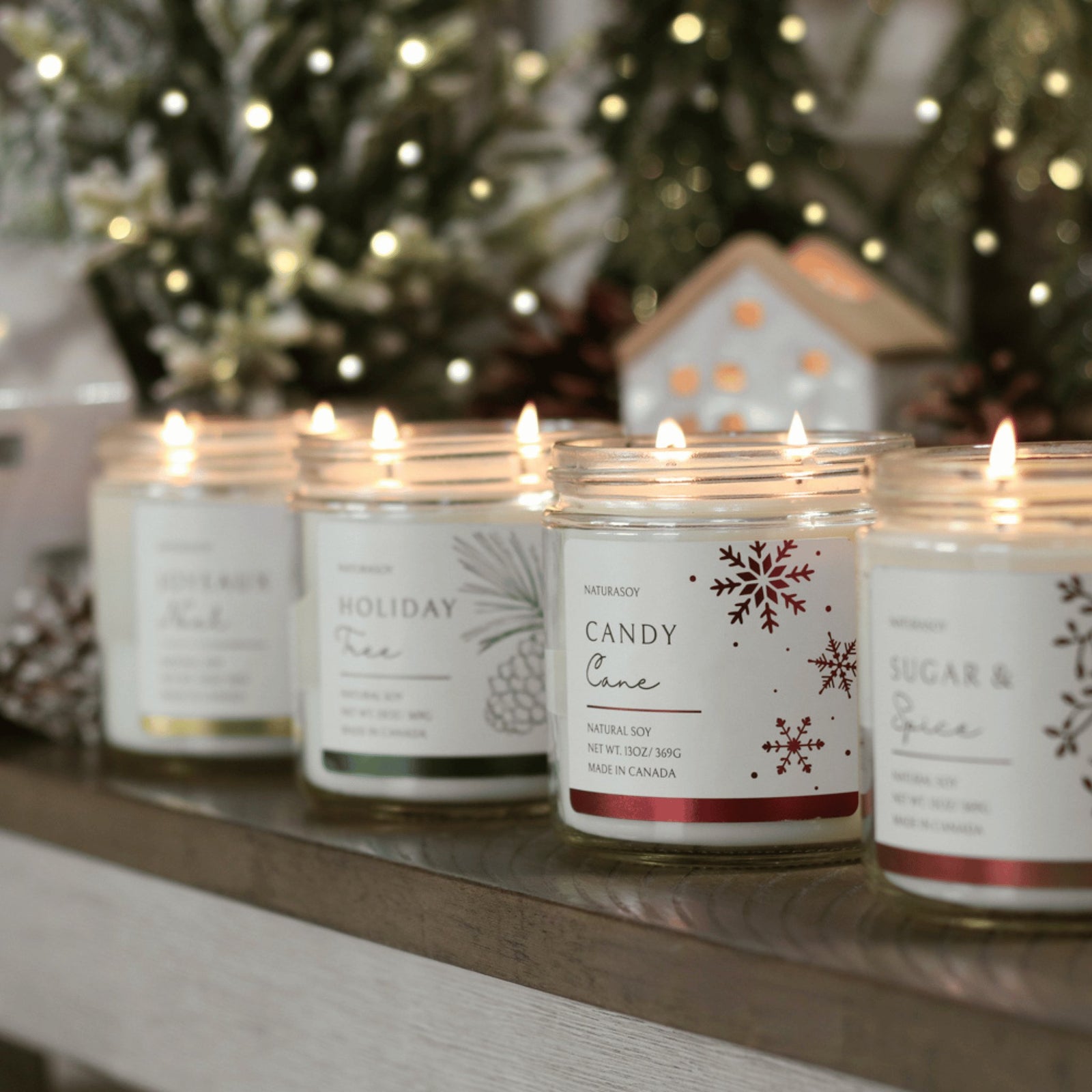 Limited Edition Holiday Jars Bundle - All 4 Holiday Scents - Natura Soylights