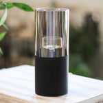 Onyx Smoke Cylinder Tealight Holder Tall - Natura Soylights