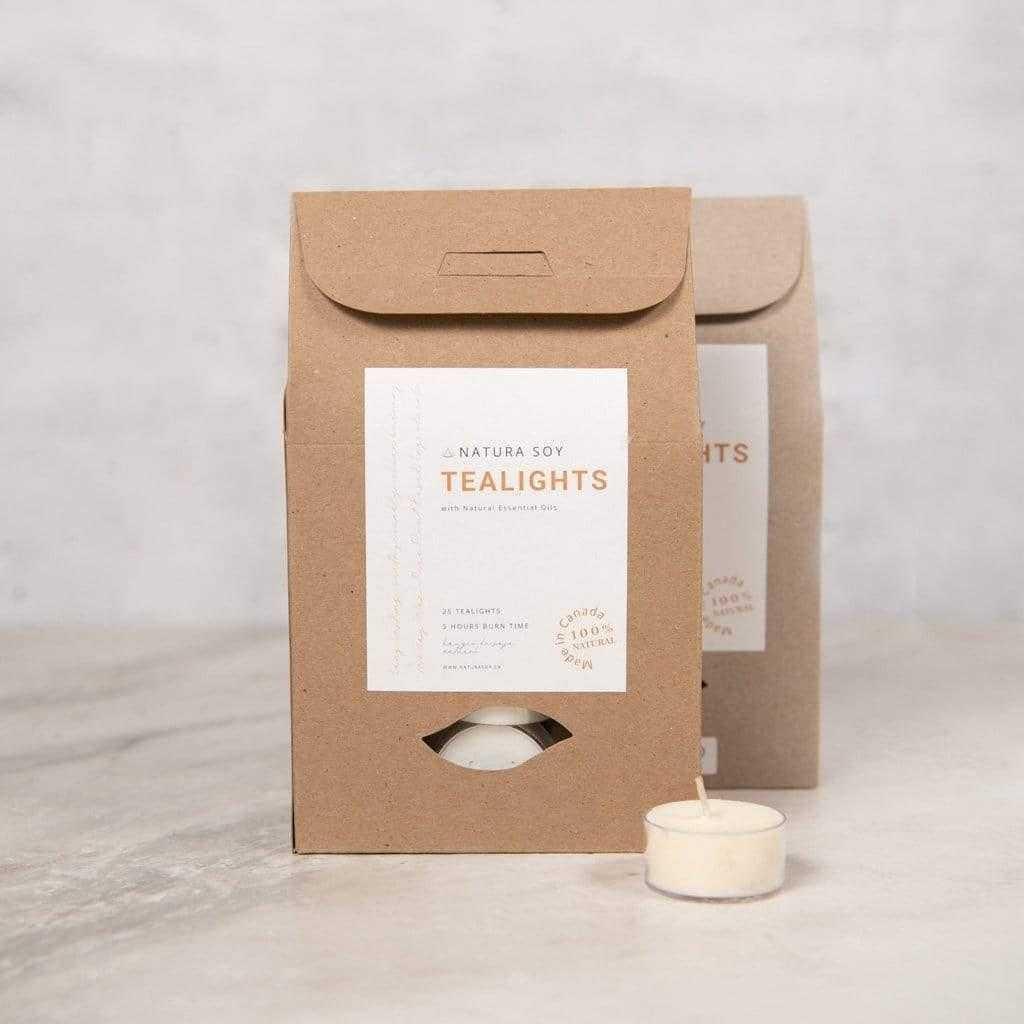 Sale- Soy Wax Tealights - pack of 25 (bulk) - Natura Soylights