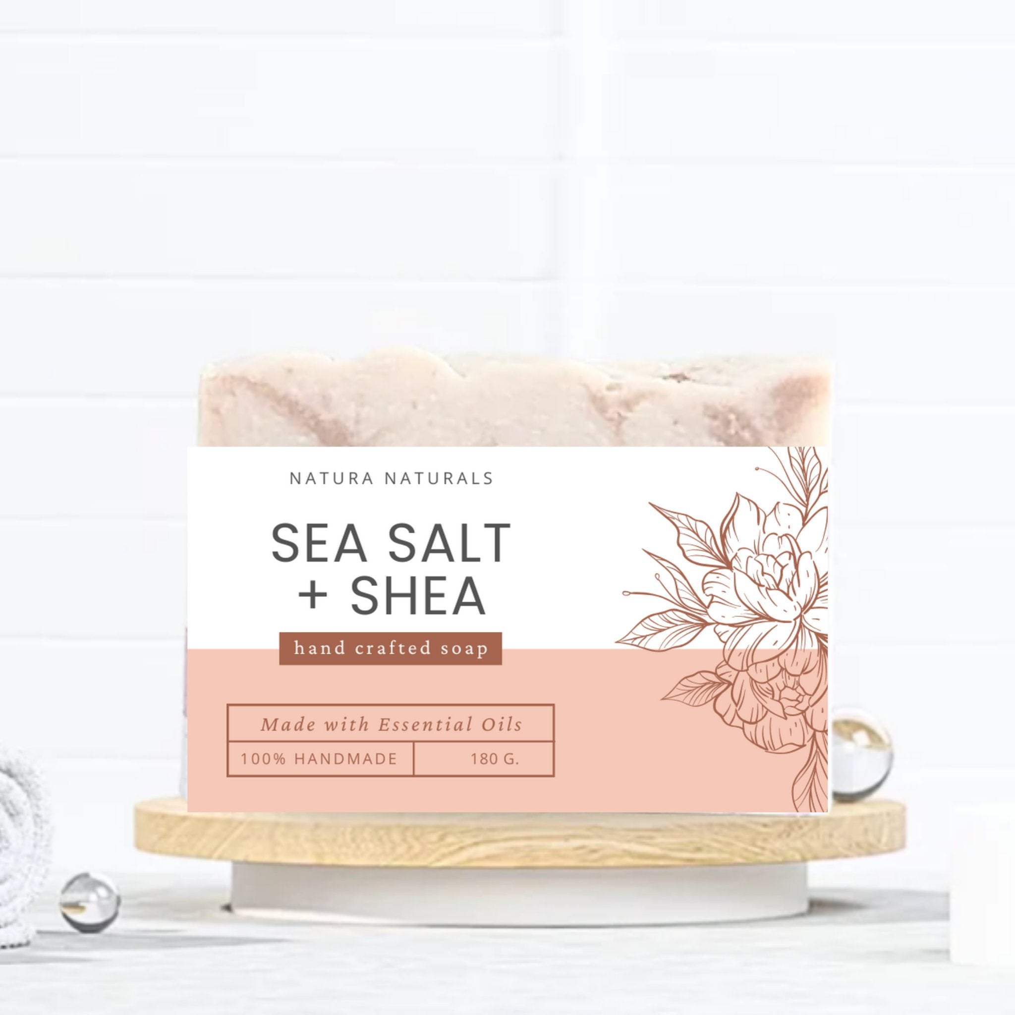 Sea Salt + Shea Soap - Natura Soylights