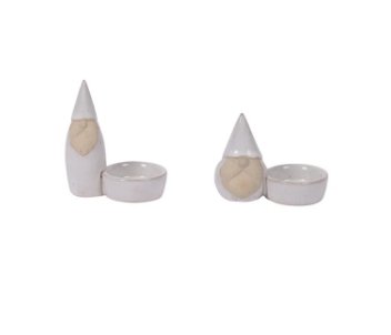 Standing Gnome Tea Light Holder Set Of 2 - Natura Soylights