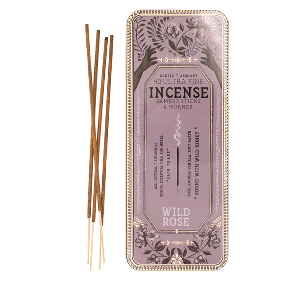 Wild Rose 40 Stick Premium Incense - Natura Soylights