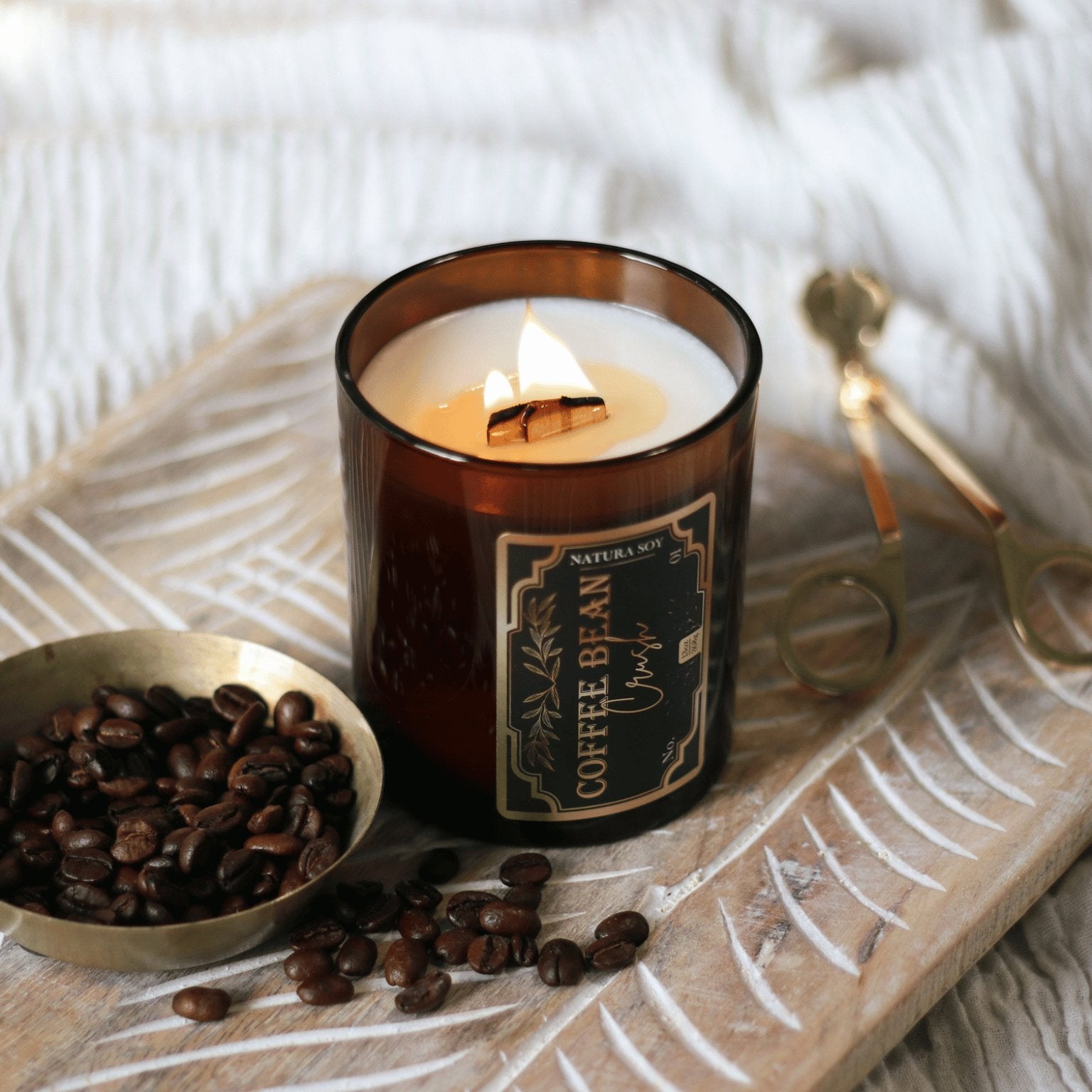 Wood Wick Soy Candle - Man Collection - Natura Soylights